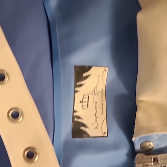 Gorgeous!Latex Cinderella BlueWestward Bound with 6 garters.Size Lg Never Worn! - Picture 3 of 3